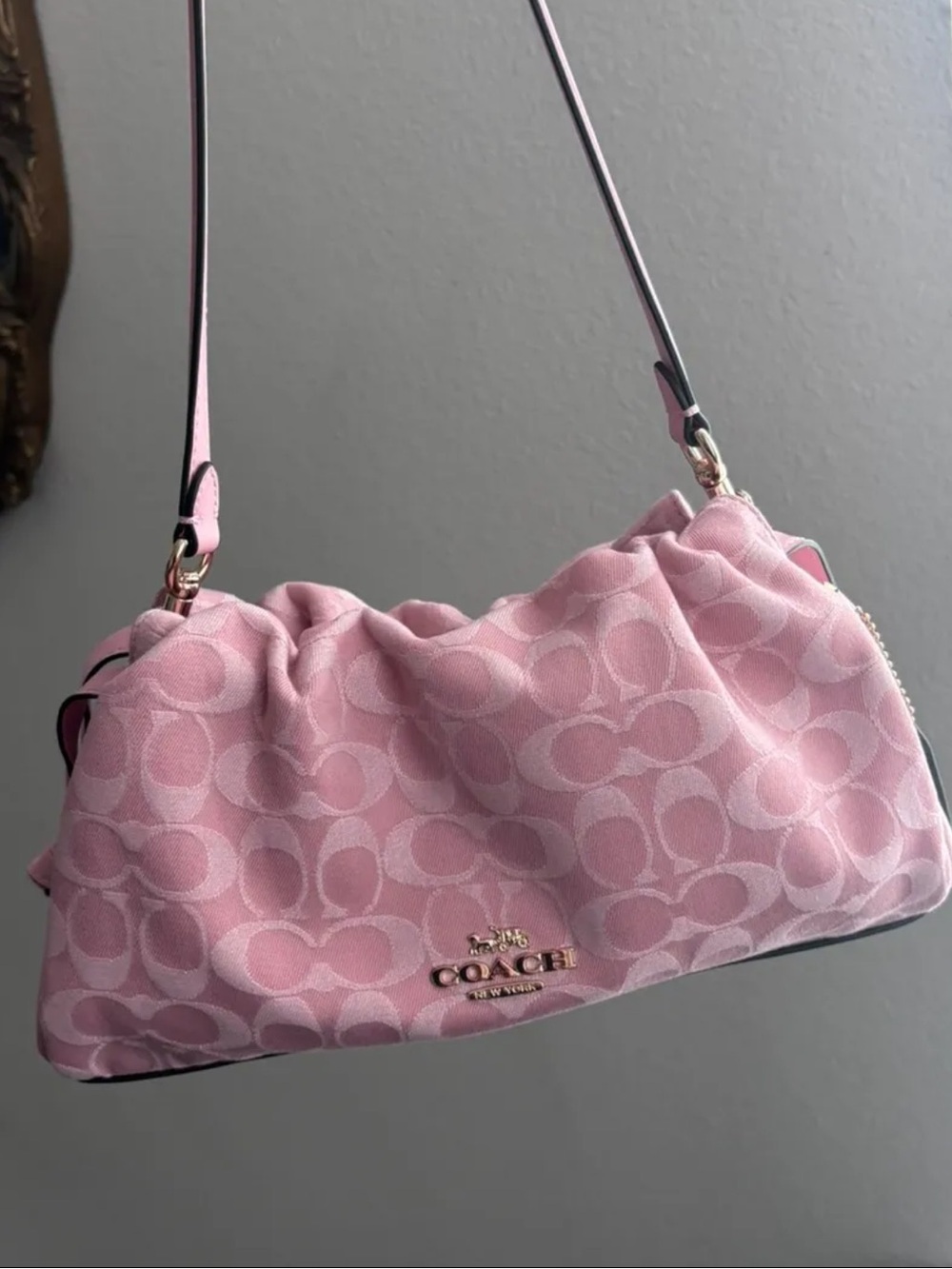 Coach FAYE🎀 Pink Denim